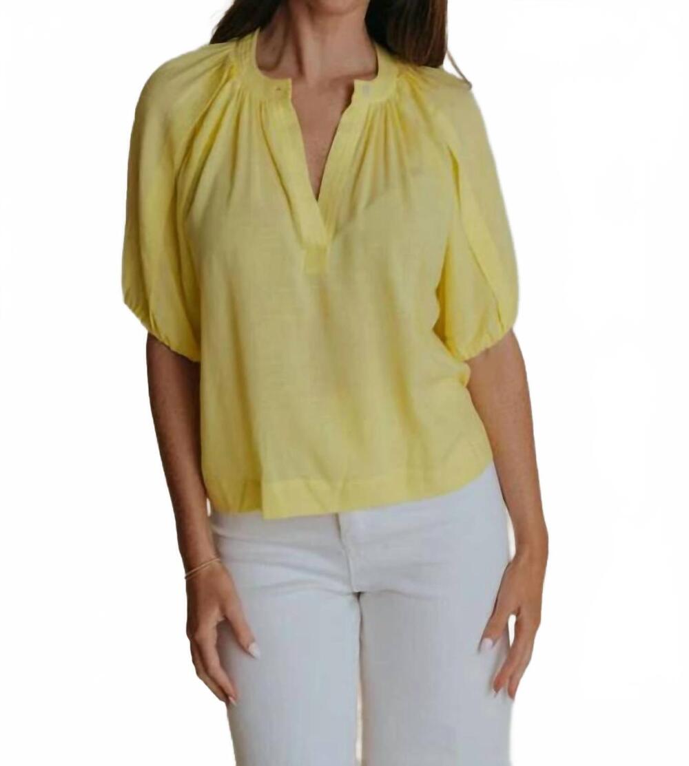 NEW LAROQUE henley top in lemon